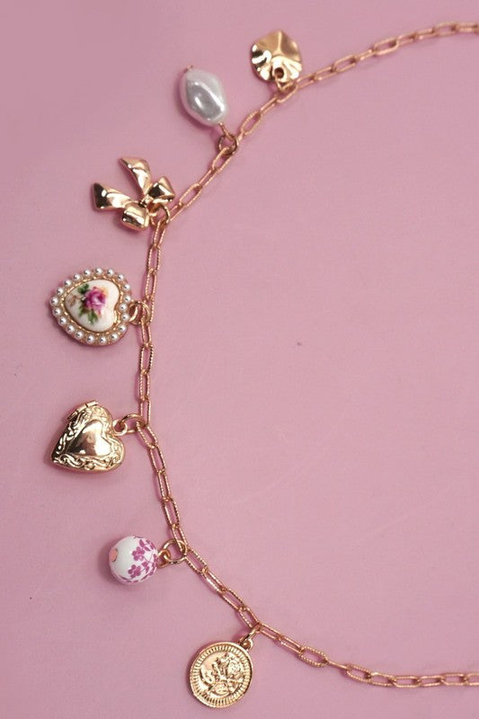 Love letter charm necklace
