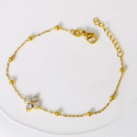 Crystal Clover Bracelet