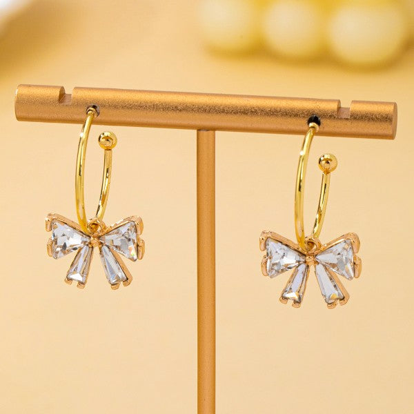 Crystal Bow Earrings
