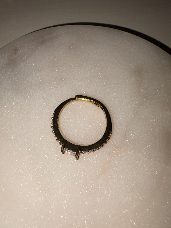 Baguettes ring (Fuchsia)