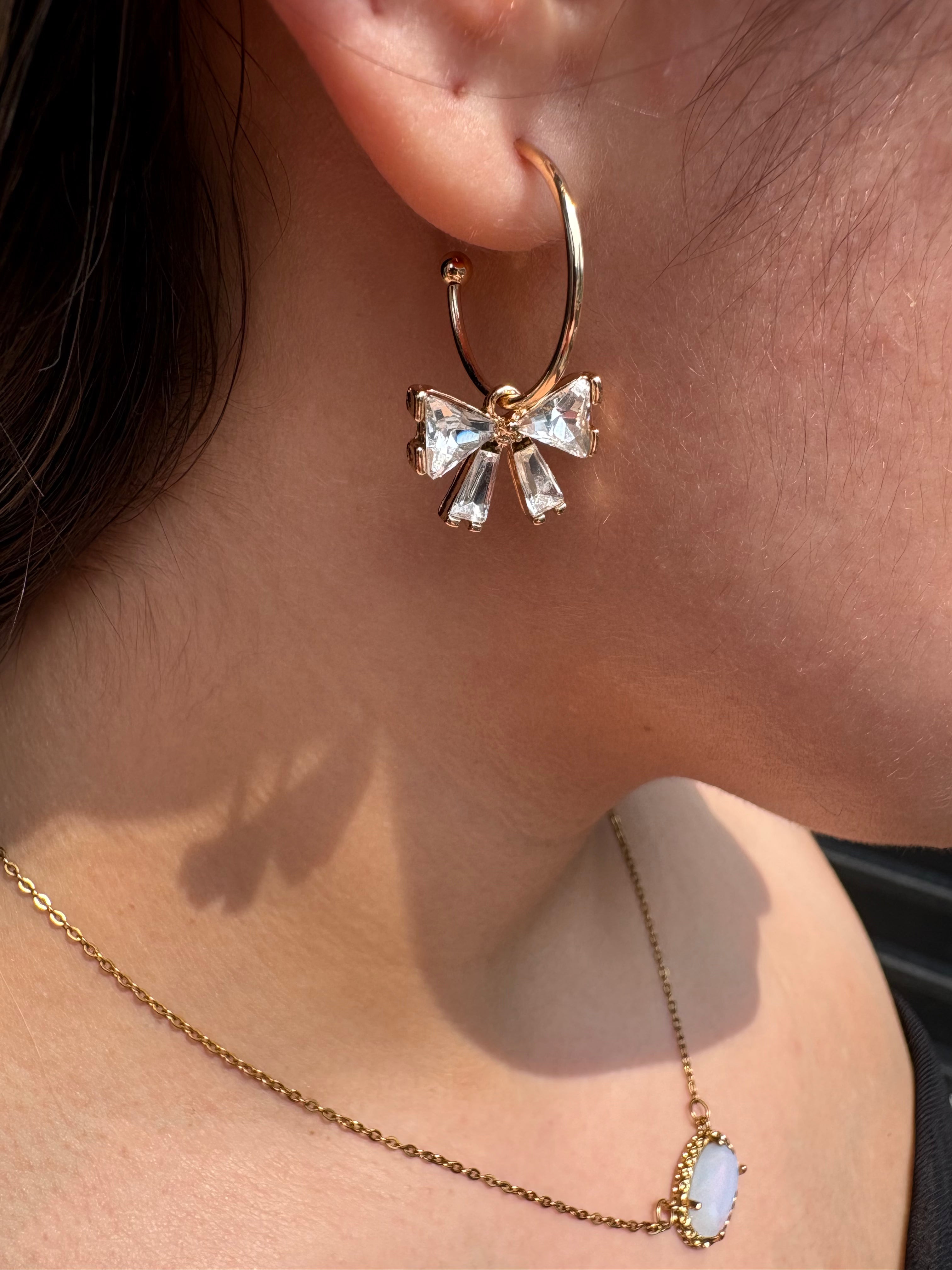 Crystal Bow Earrings
