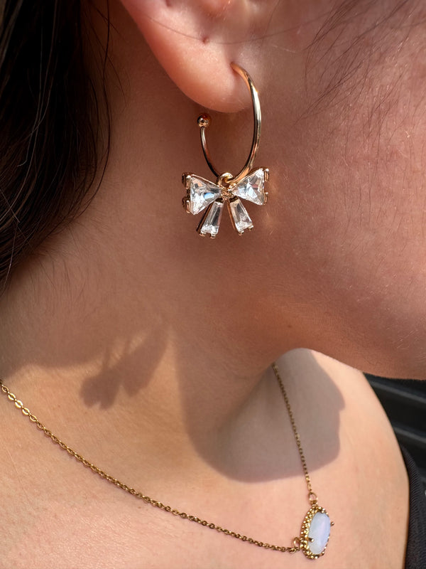 Crystal Bow Earrings
